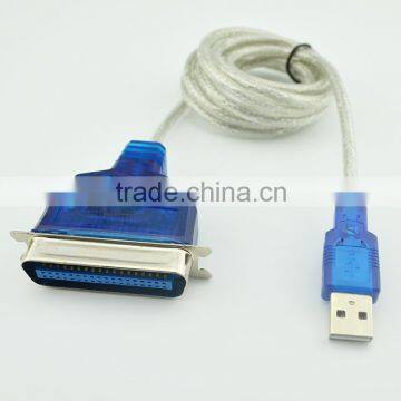 Manufacturer Quality USB to Parallel Cable Usb to 25pin Printer Cable With Blue Coloe