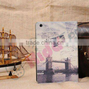 London Bridge Leather Case for iPad Mini,For iPad Mini Leather Case,Eiffel Tower/ Big Ben/ Triumphal Arch/Statue of Liberty