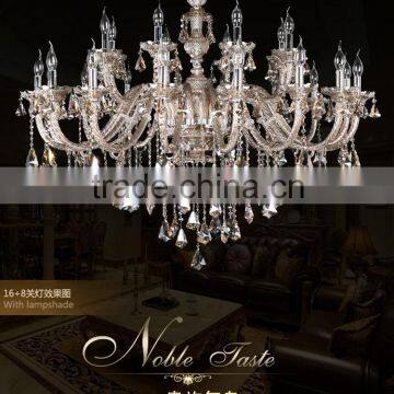 China Wholesalers Modern Pendant Light Cognac LED Crystal Chandelier Big Glass Chandeliers Hanging Lamp Lighting CZ3010/16+8 photo-2