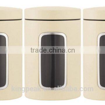 High Quality Stainless Steel Window Canister Set /herbs and Spices Jars/Stainless Steel Food Storage Spice Jars photo-3