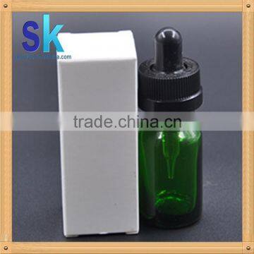 15ml green glass dropper bottle with box for e liquid