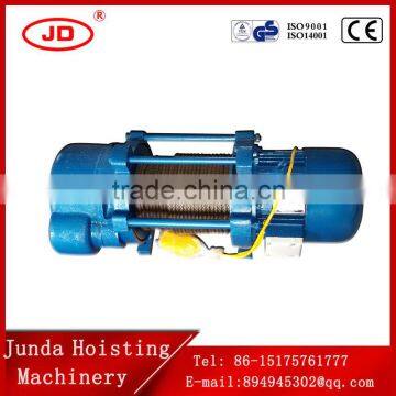 New wireless remote control 380V 2TON electric hoist KCD type wire rope electric crane hoist for construction