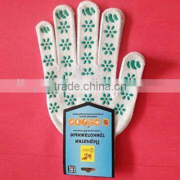 PVC dotted safety cotton gloves for construction