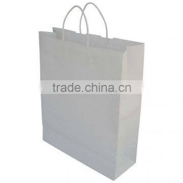 cheap custom printing white kraft paper shopping bag