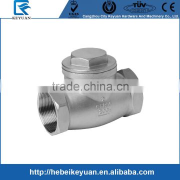 Class 200 Stainless Steel Swing Check Valve, Threaded,Full Port