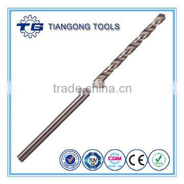 Extra long twist drill bits din340 HSS fully ground tin coatd drill bit