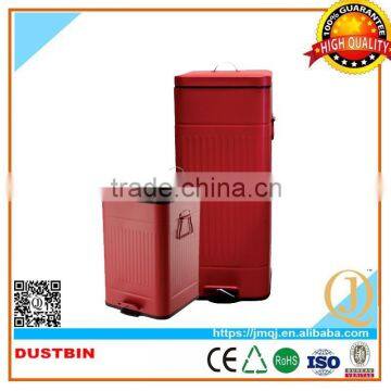 30L quadrate outdoor metal design dustbin with inner bin