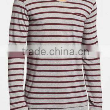 Cheap Winter Stripe Pattern 100%Cotton Men's Nightshirt photo-5
