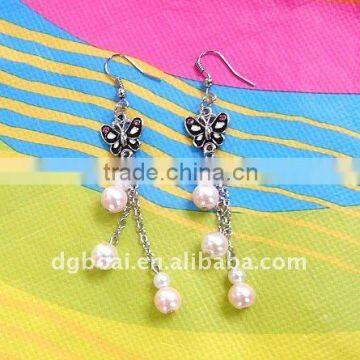 fashion beaded hoop earrings