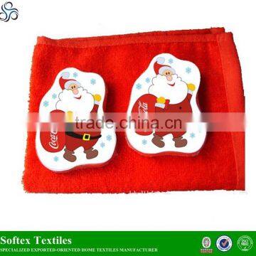 Cotton christmas promotion custom shaped compressed towel / magic towels