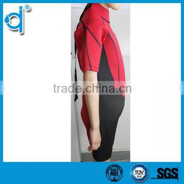 Anti-bacterial Buckle Zipper Red Jumpsuits Neoprene Wetsuits