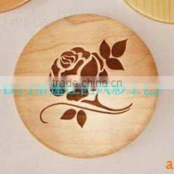 Custom Made Natrual Wood Coaster (Wooden craft/art in laser Cut & Engraving)