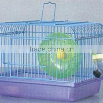 Hamster Cage With Blue House And Purple Bottom