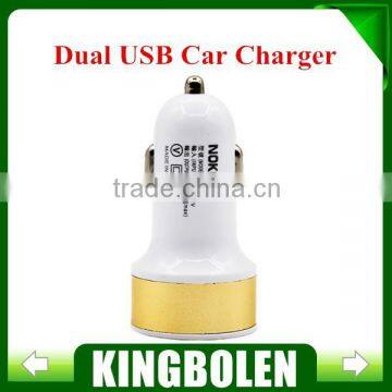 Micro Auto Universal Dual 2 Port USB Car Charger For iPhone For iPad Mini Car Charger Adapter / cigarette lighter Socket