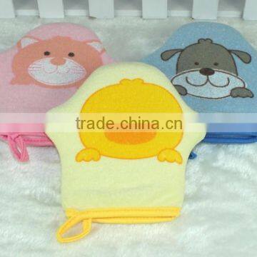 promotional natural bath mitt/animal bath mitt /kids bath mitts