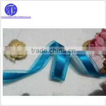 Gold Yarn Edged Organza Ribbon photo-2