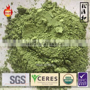 Chinese wholesale usda organic green tea powder better than matcha japan