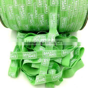 5/8inch Custom Print Fold Over Elastic Webbing