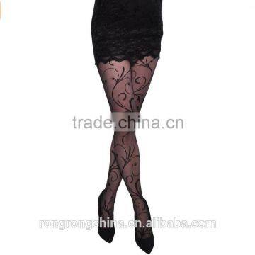 17year Hosiery Supplier High Quality Gorgeous Sheer Patterned Tights Plus Size