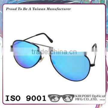 High quality mirror aviator metal material sunglasses