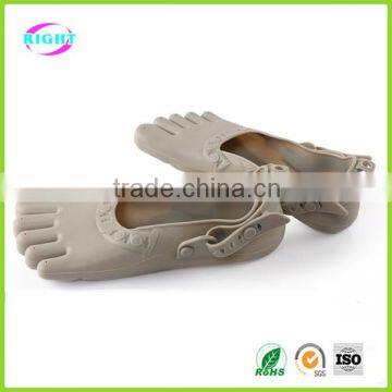Anti-skidding Silicone Sandals Five Toe Rubber Shoes photo-2