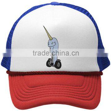 CUTE NARWHAL on a SEGWAY trucker cap hat osfa one size fits all retro vintage