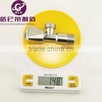 New Modern Wall Mounted Bathroom Triangle Valves Nickel Brushed 1/2" Stop Valve photo-2