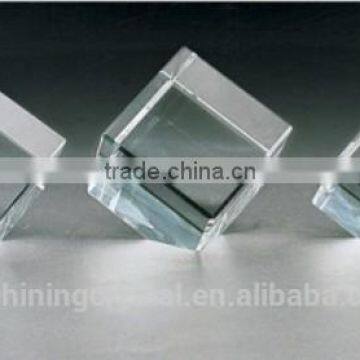 Square cube photo crystal jewelry blanks for laser engraving