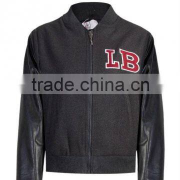 New fashion American letterman jacket with PU sleeves