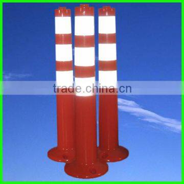 roadway flexible safety barrier post