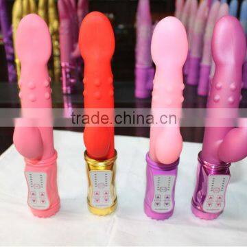 2014 New design silicone sex toy with vibrator with 6 speeds and rotating 360 degree