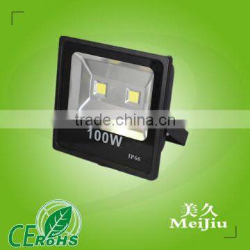 100W 8000LM 80lm/w San'an chip 120degree PF0.6 CRI75 IP65 AC85-265V 8030 Pure white 5000-5500k LED Floodlight