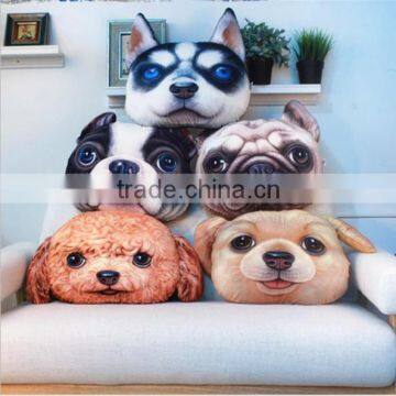 Wholesale custom designs 3D digital printing dogs pillow case and cushion cover