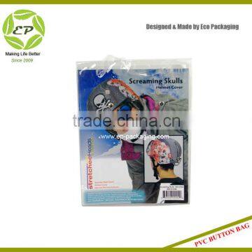 Customized Clear PVC Button Bag With Handles