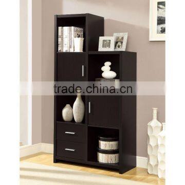 Living Room Cappuccino Finish Storage Unit with Drawer and Door Laminate Furniture Wooden Cabinet