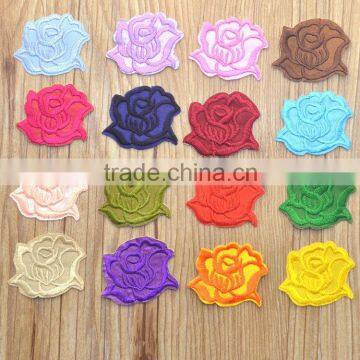 Different color rose pattern patches for jacket decoration