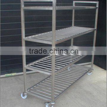 CE approved 4 tiers kitchen storage shelf/ modern design stainless steel kitchen storage rack/ multifuctional storage shelf