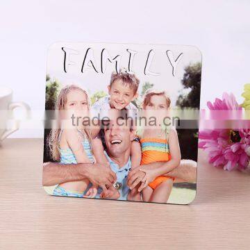 Family design wood photo frame for sublimation printing