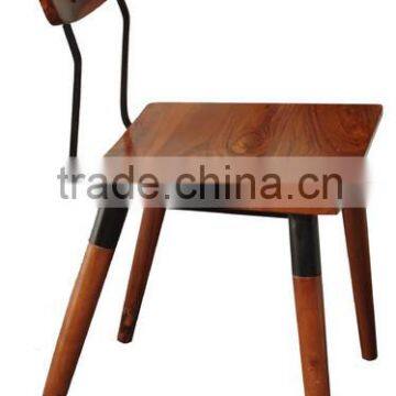 MANTRA DINING CHAIR , INDUSTRIAL DINING CHAIR WITH WOOD BACK AND SEAT