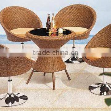 modern rattan bar chair & table hot sale for outdoor