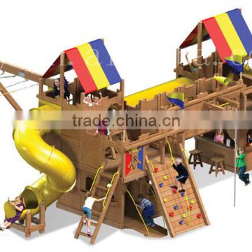 30sqm Commercial Multi-functional Interesting Wood Material Outdoor Amusement Park