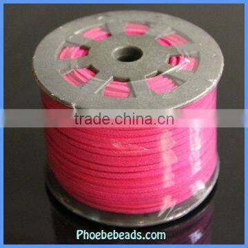 Wholesale New Arrival 2.7mm Hot Pink Faux Flat Suede Cords SC-1051