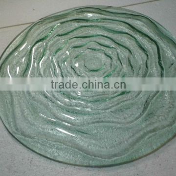 Rose shaped glass fruit plate