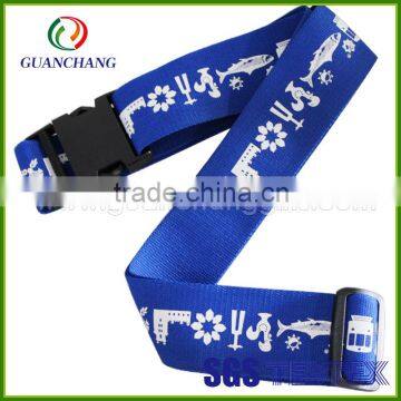 Custom logo luggage strap with adjustable buckle