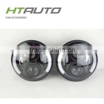 HTAUTO 10-30V 7" Round Led Motorcycle Led 60W Head light Car Spot Light Use for JEEP Truck 4x4 Off-road Vehicle
