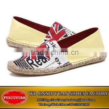 Factory price canvas espadrilles shoes jute insole espadrilles shoe for women