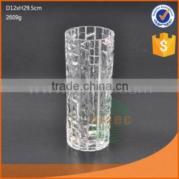 Wholesale high quality glass vases with pattern