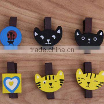 Small wooden clip Small clip cute animals Message snacks clip PN6388