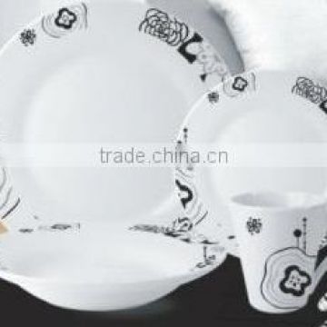 Super white ceramic Porcelain 16pcs dinner set kitchen wares