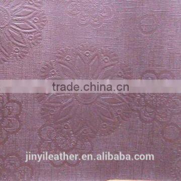 JRLW036 flower design pvc synthetic &artifical leather for wallpaper guangzhou china factory dirtect sell